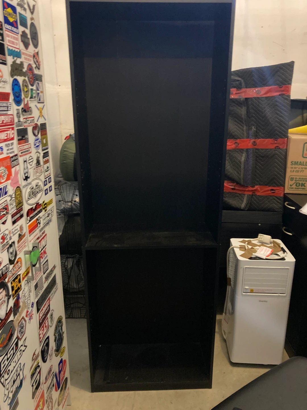Black Tall Storage Bookshelf