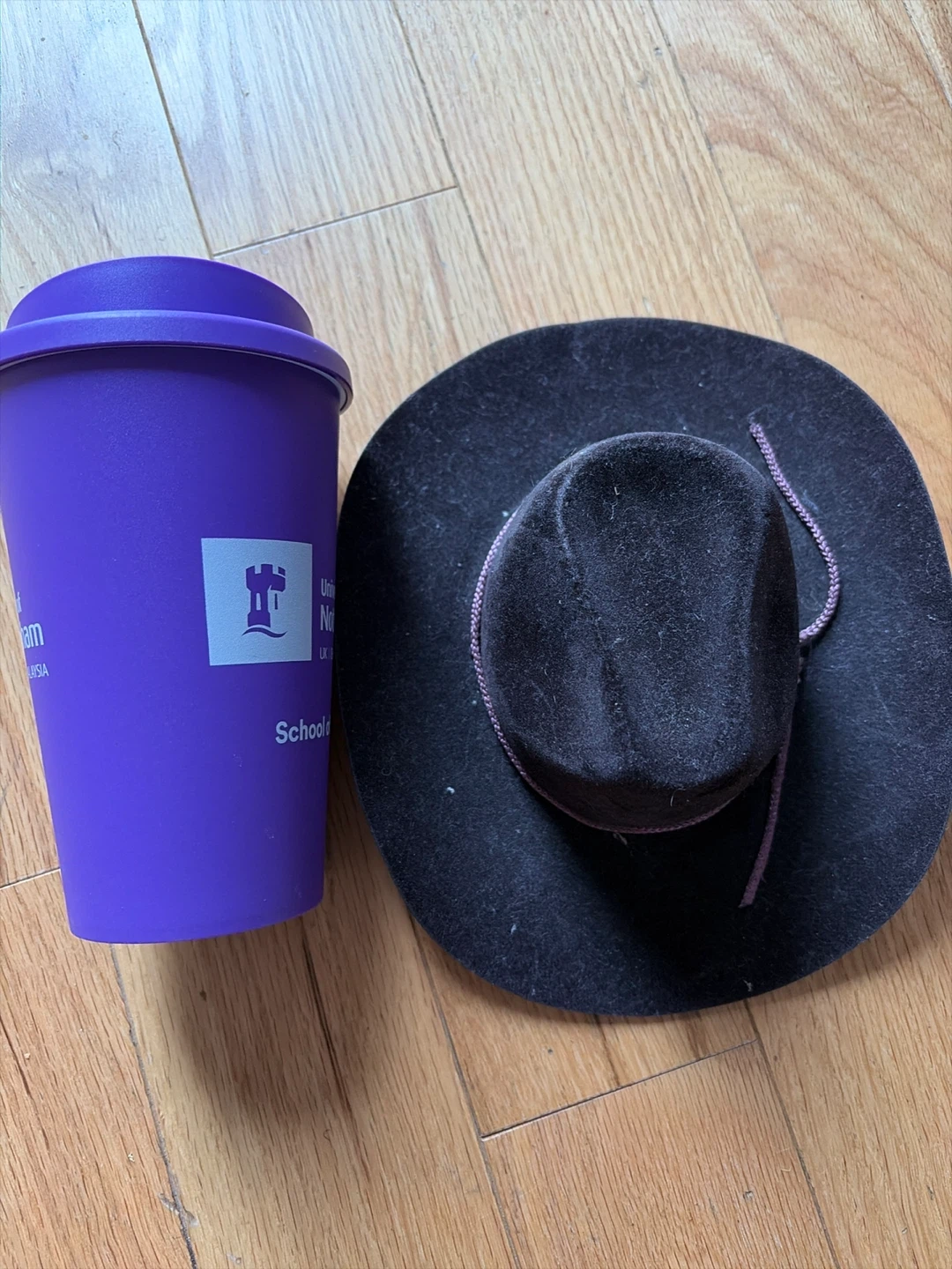Mini Dark Brown Felt Cowboy Hat 7 x 9 inches - photo 3