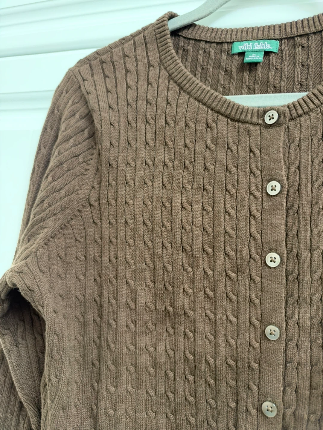 Wild Fable Brown Cable Knit Cardigan - photo 3