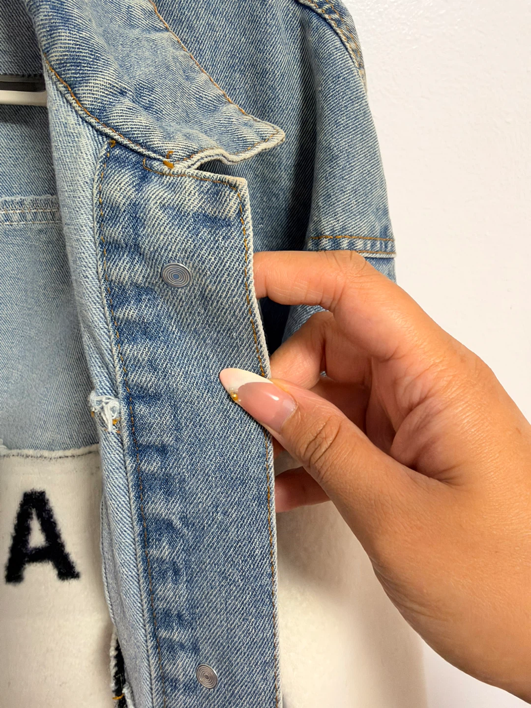 Denim and Fleece Panel Jacket - photo 5