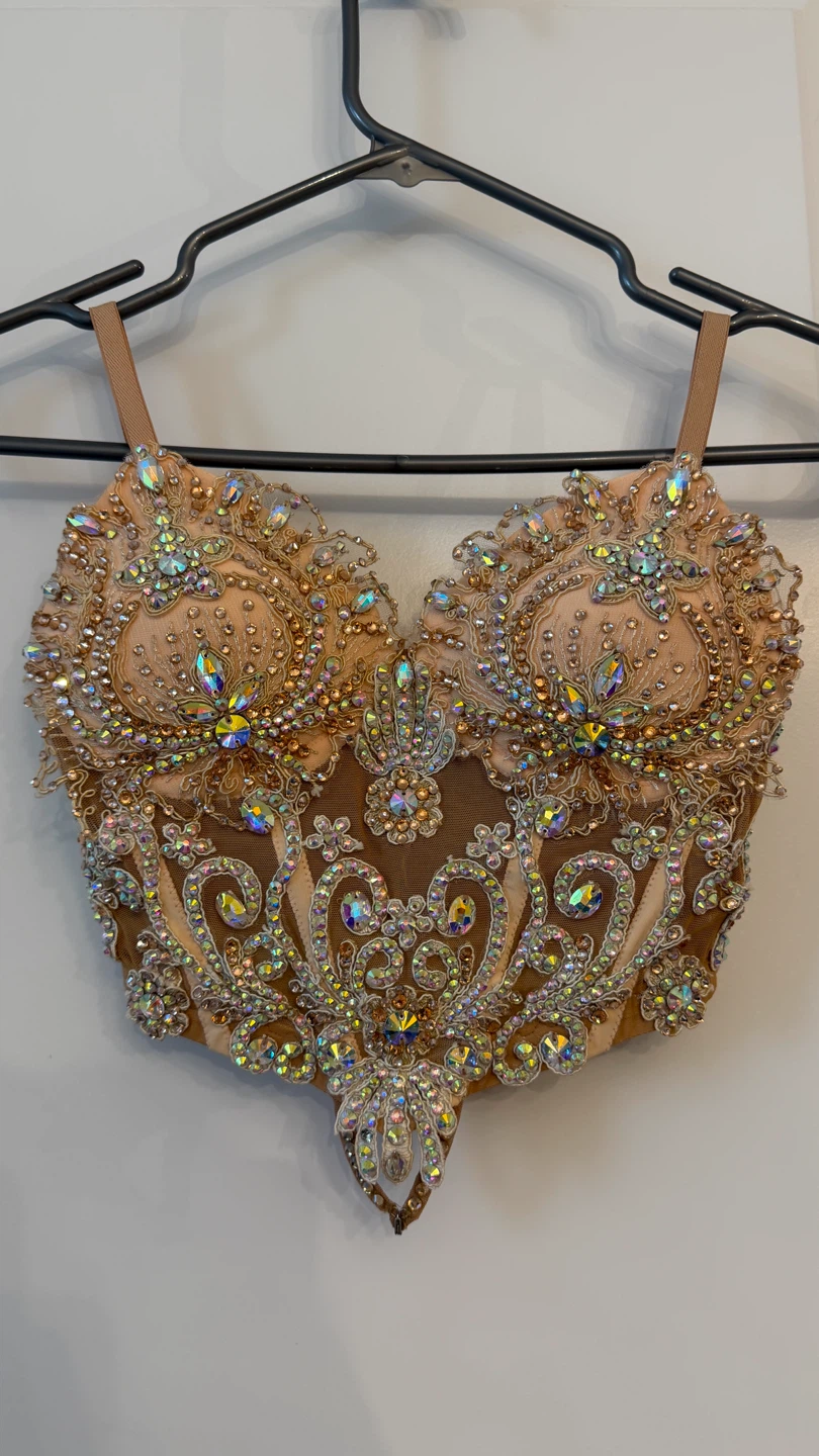 Latin dancing dress with Jeweled Corset Top - photo 2