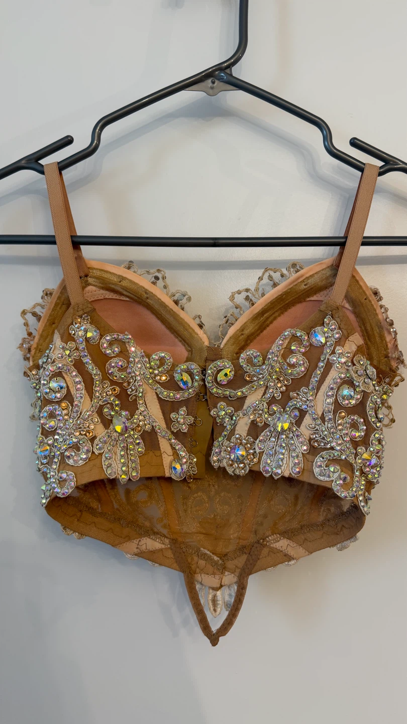 Latin dancing dress with Jeweled Corset Top - photo 3
