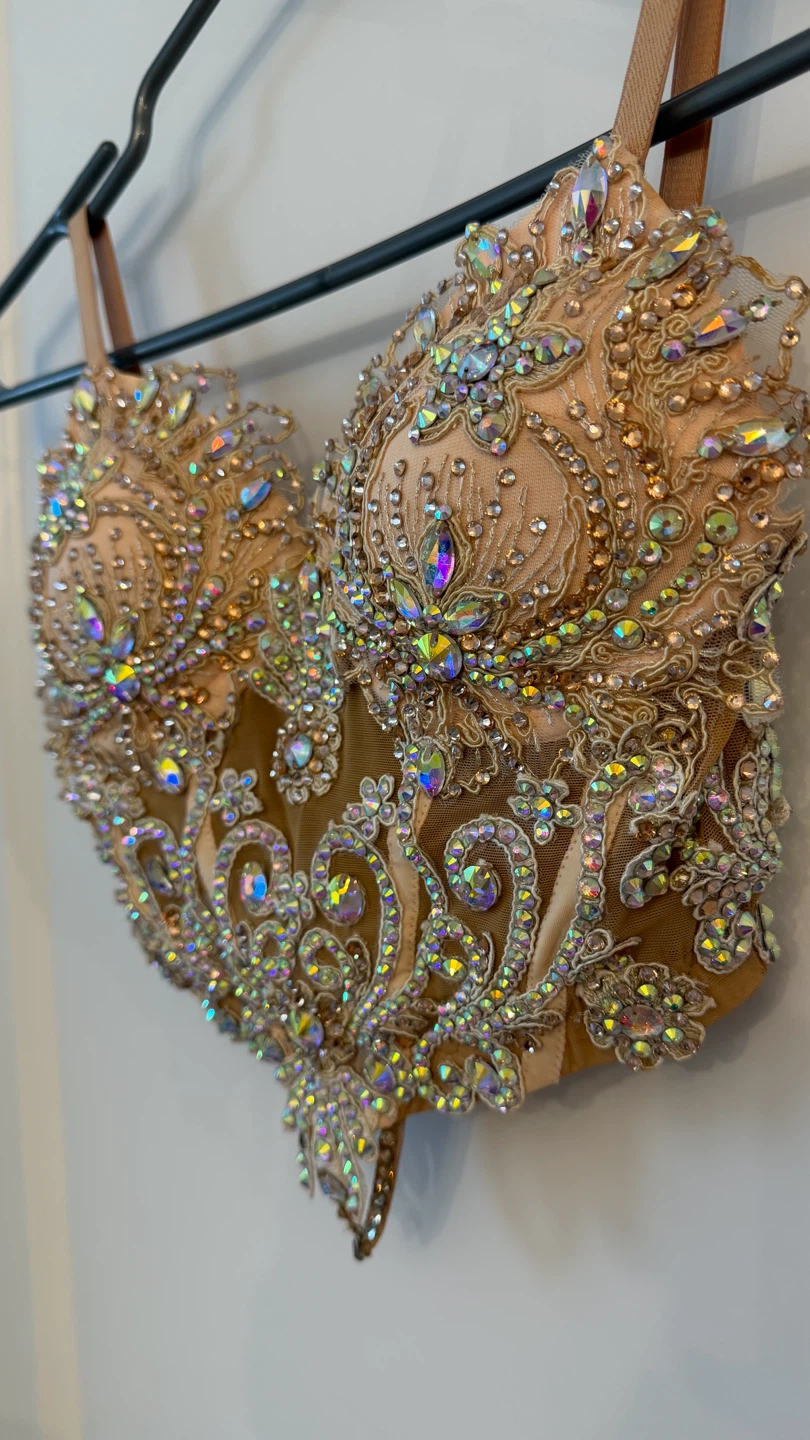 Latin dancing dress with Jeweled Corset Top - photo 5