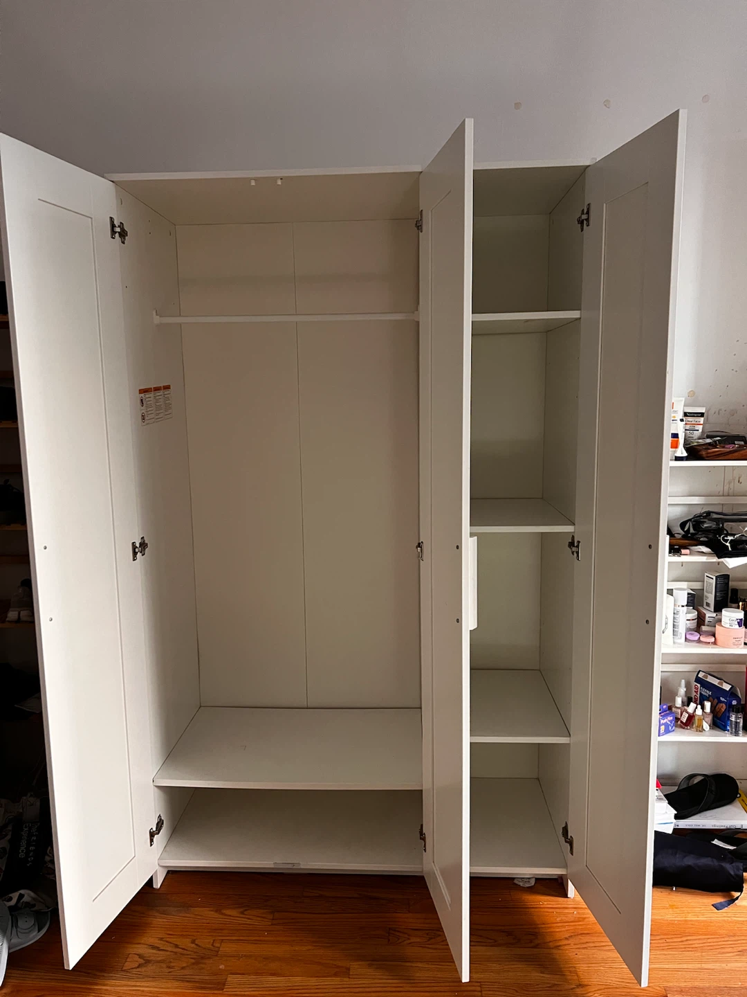 IKEA White Wardrobe with Mirror - photo 5
