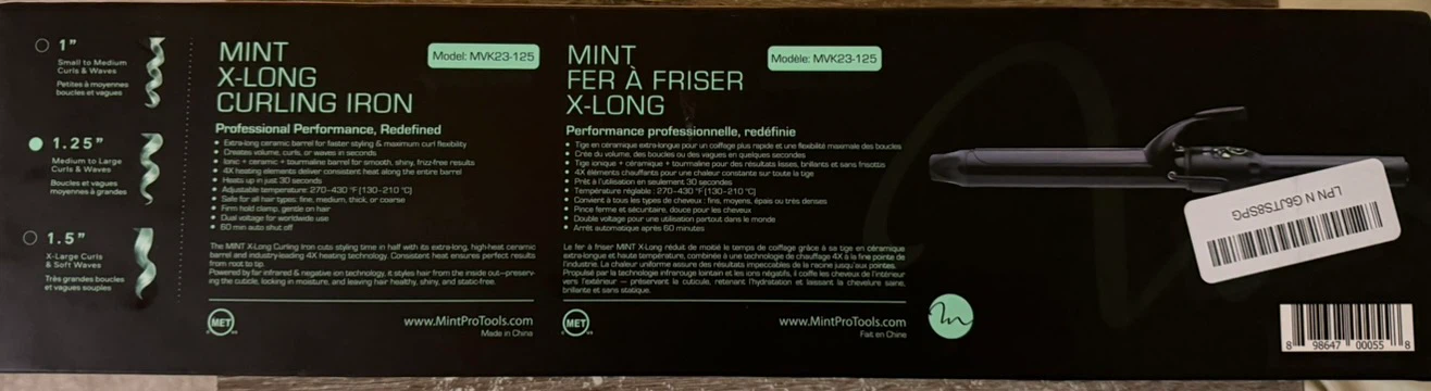 Brand New MINT X-Long Curling Iron - photo 3