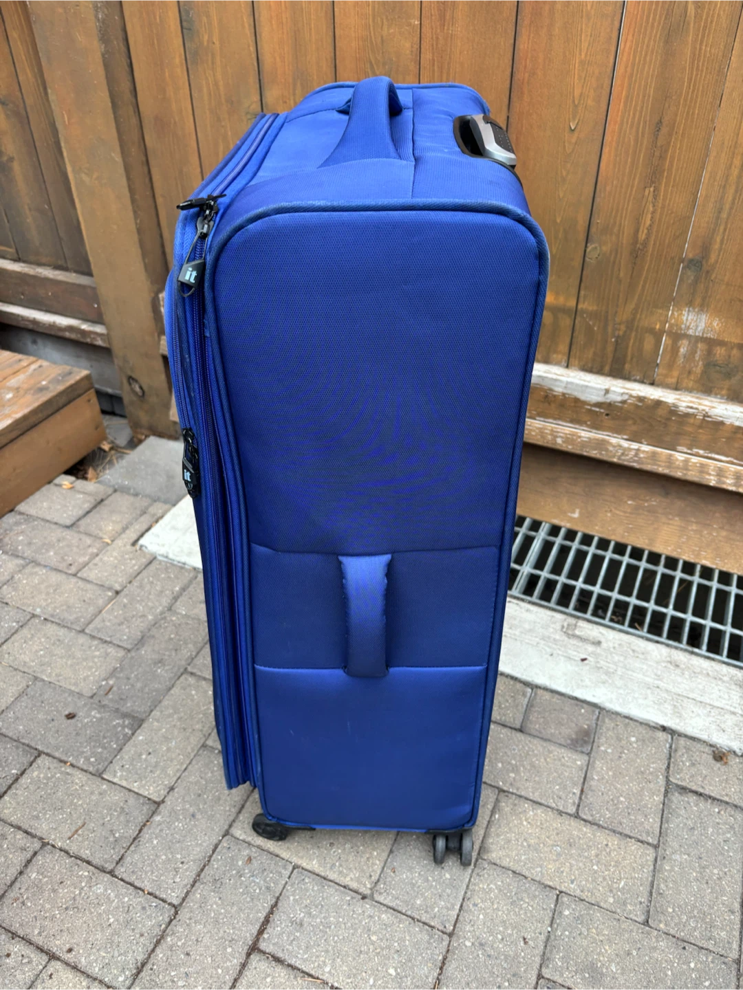 Large Check In  it Luggage blue rolling suitcase - photo 3