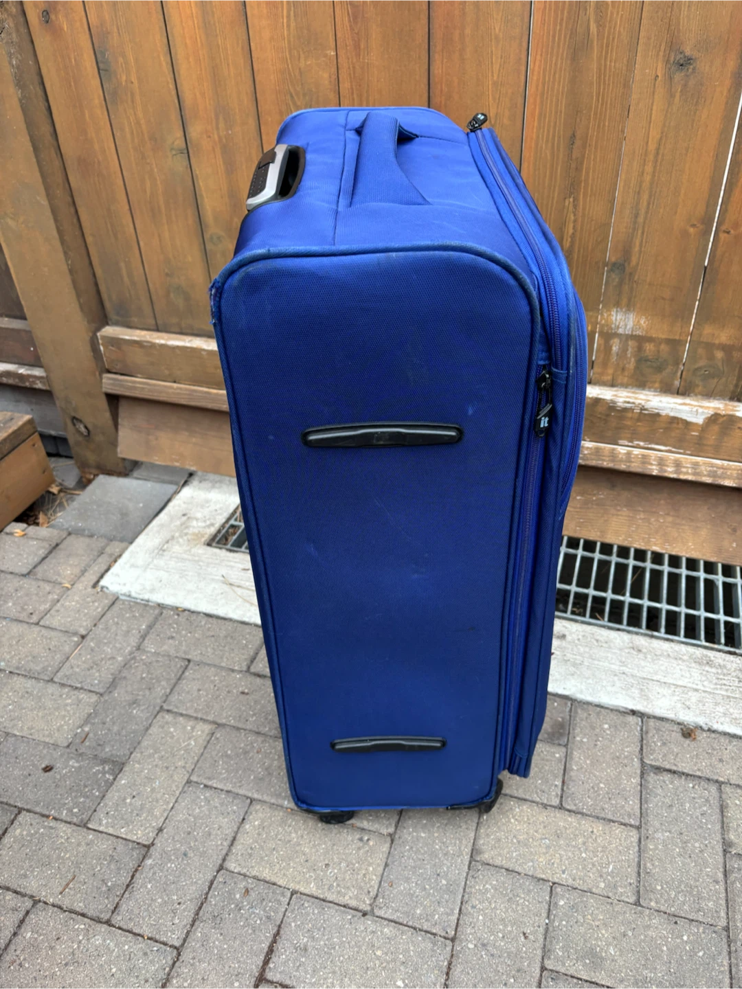Large Check In  it Luggage blue rolling suitcase - photo 5