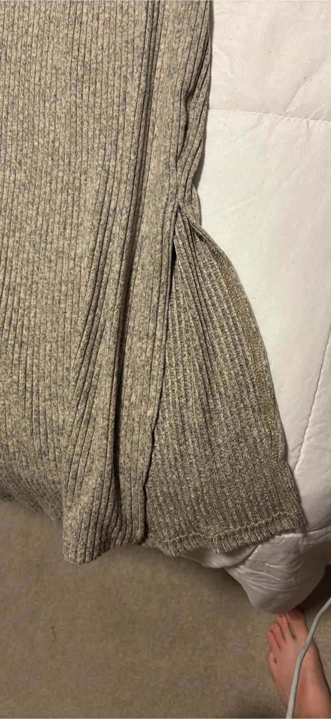 Ribbed knit mock neck sweater dress - photo 3