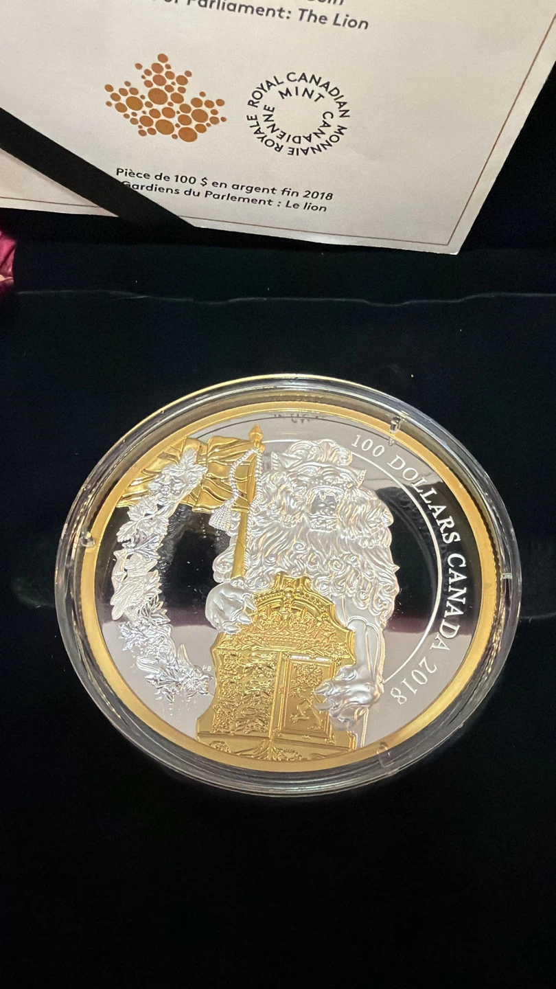 2018 $100 Fine Silver Coin Keepers of Parliament: The Lion - photo 5