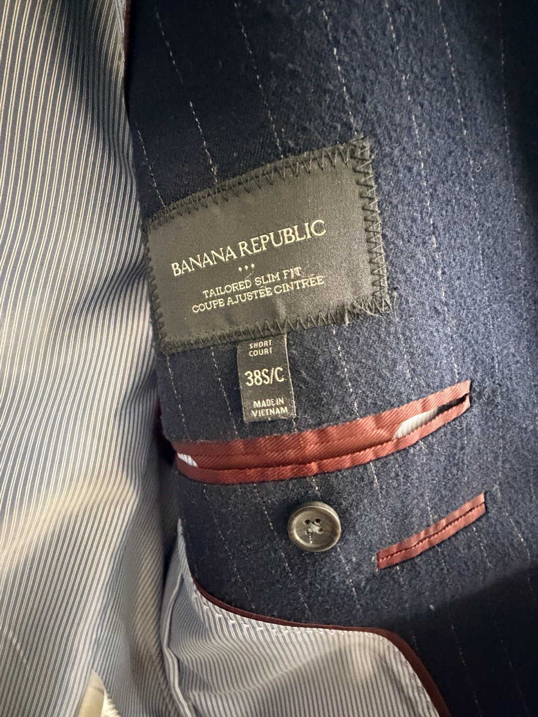 Banana Republic Tailored Slim Fit Blazer 38 Short - photo 3
