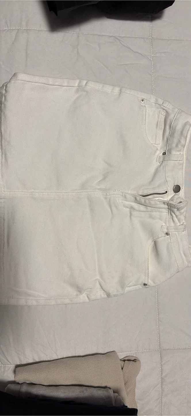 GUANYY White Denim Skirt