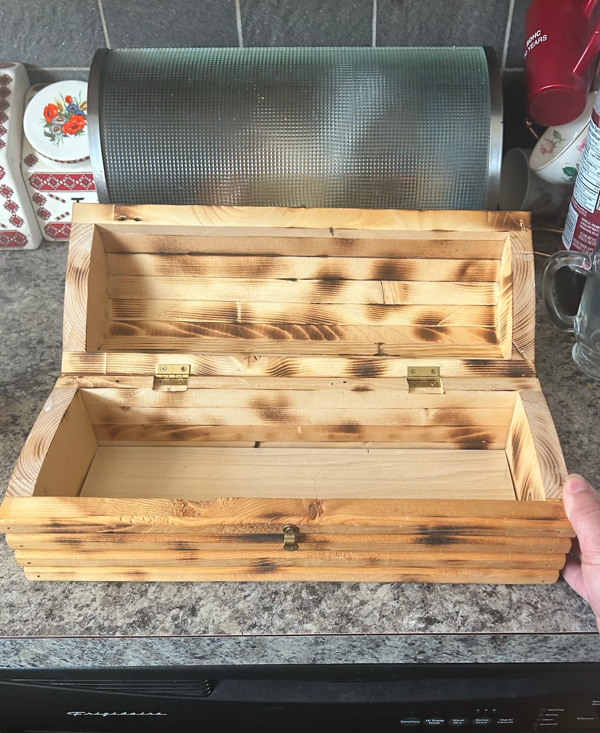 Rustic Wood Storage Box - photo 2