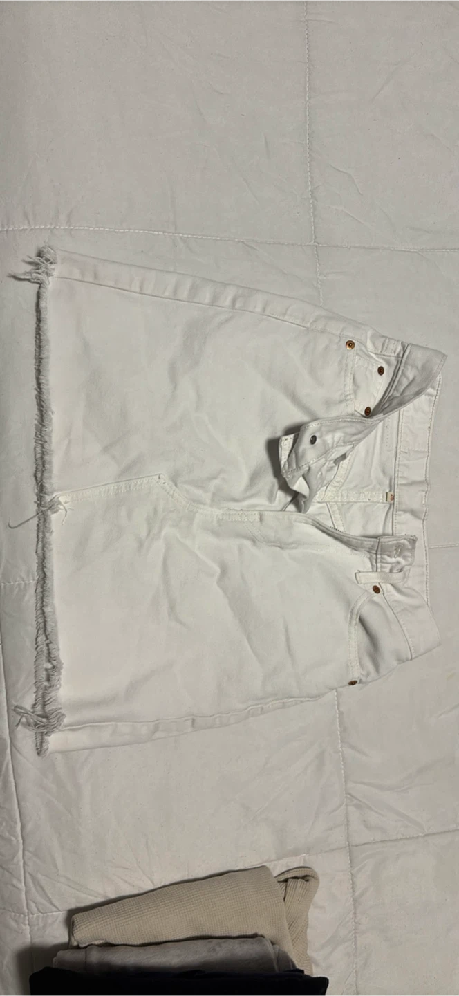 Levi's White Denim Skirt