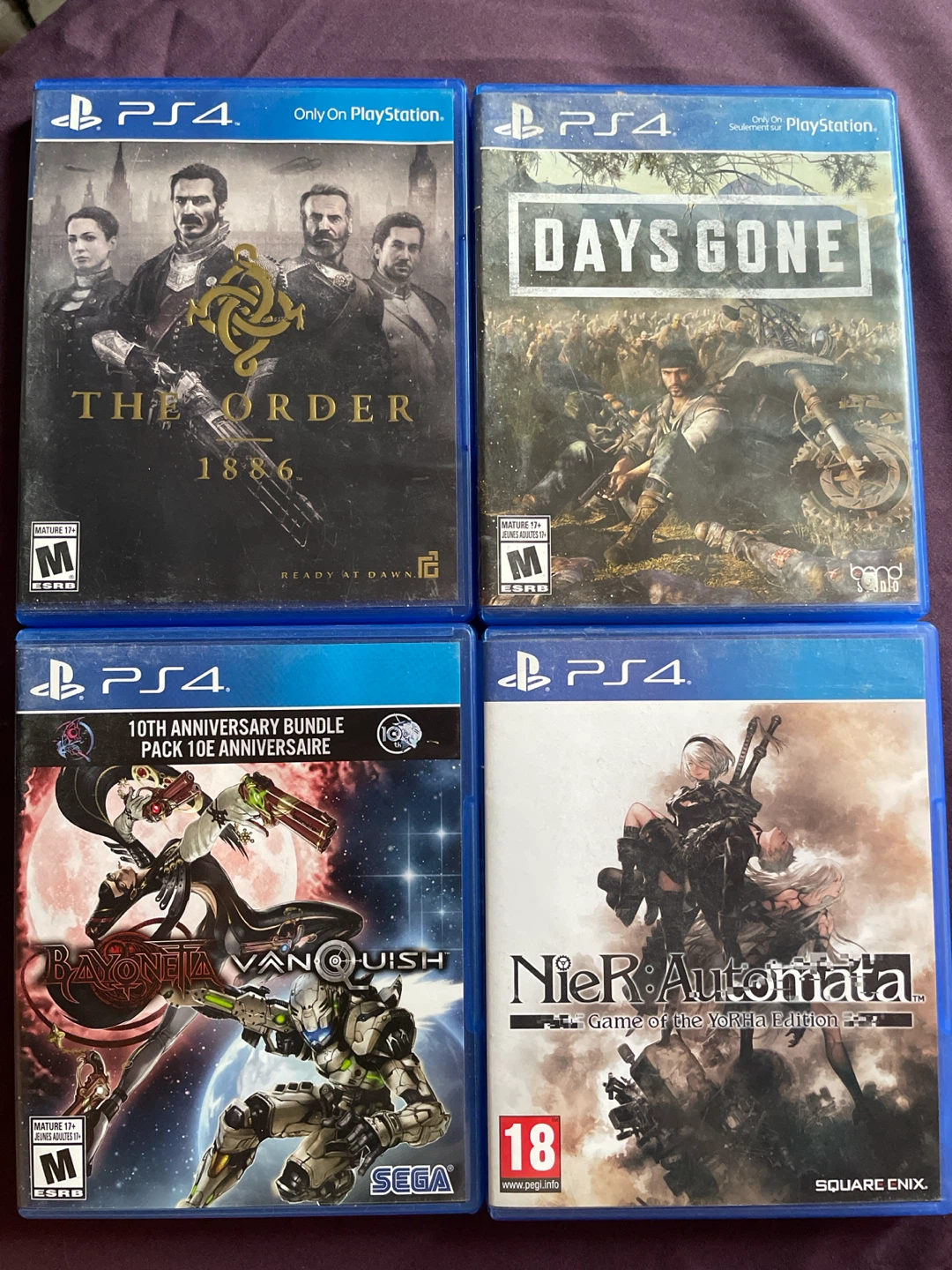 Set of 4 PlayStation 4 Games