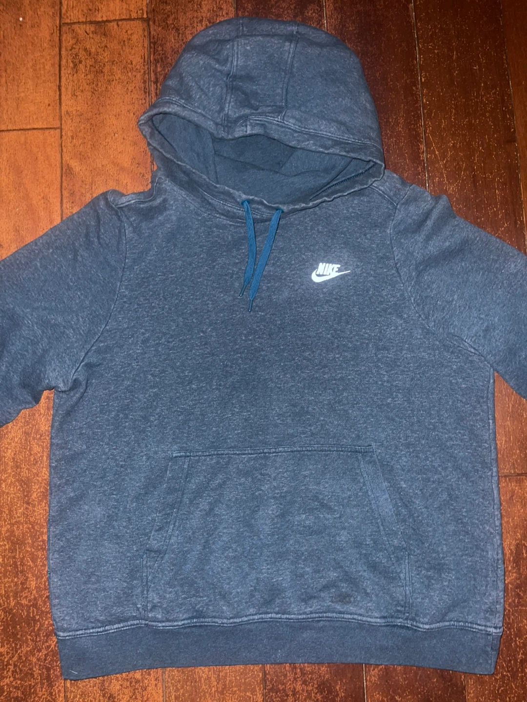 Nike Club Fleece Pullover Hoodie Size L Charcoal Gray
