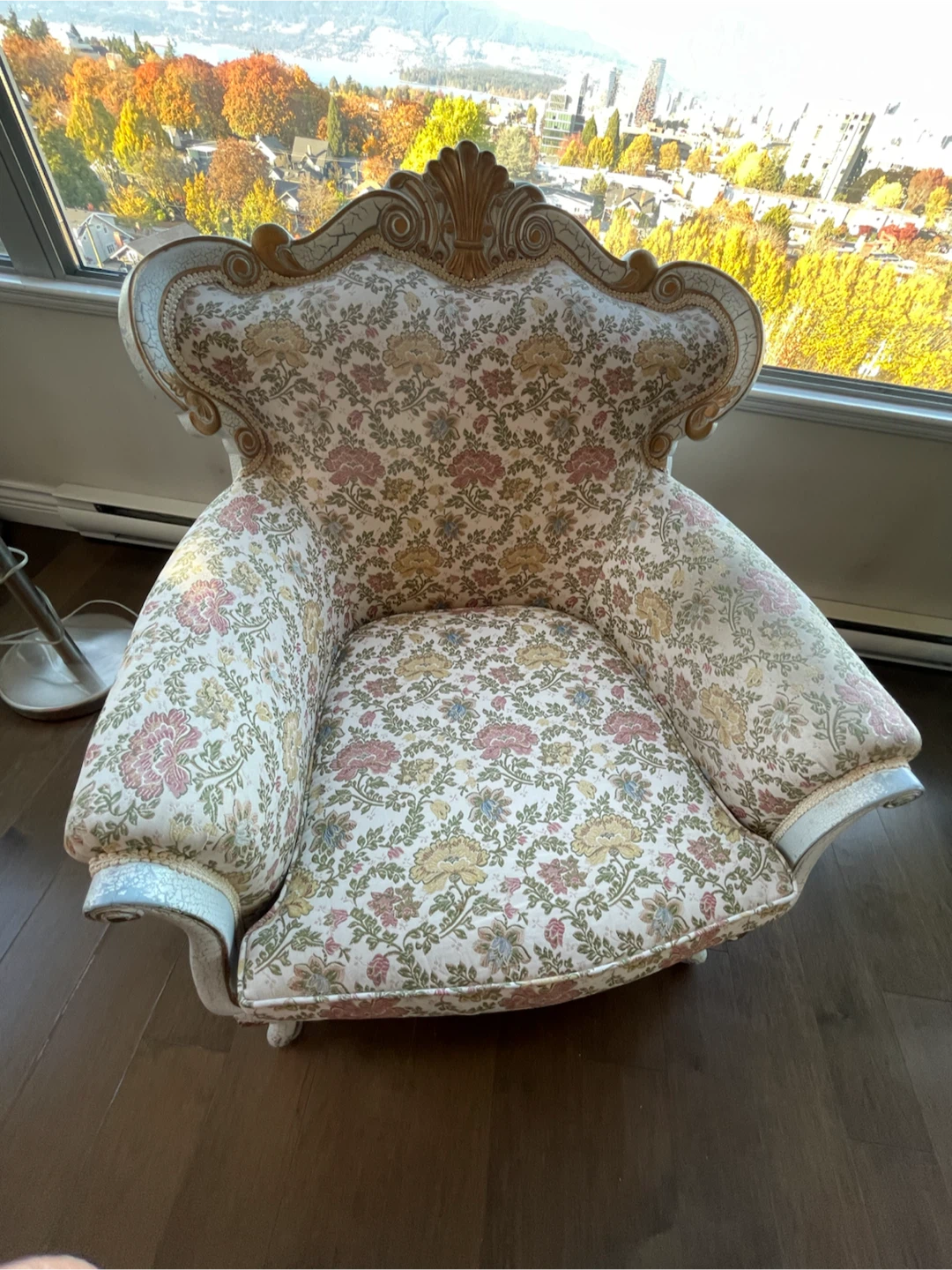 Vintage French Provincial Style Sofa and Armchair Set