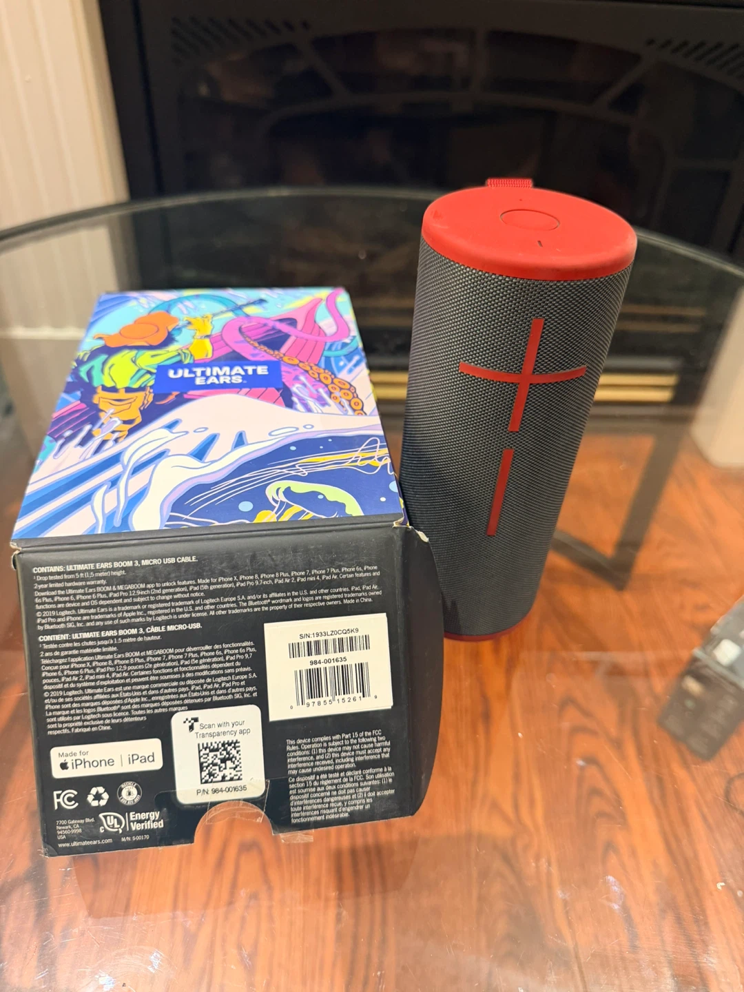 Ultimate Ears BOOM 3 Bluetooth Speaker – Red – NEW