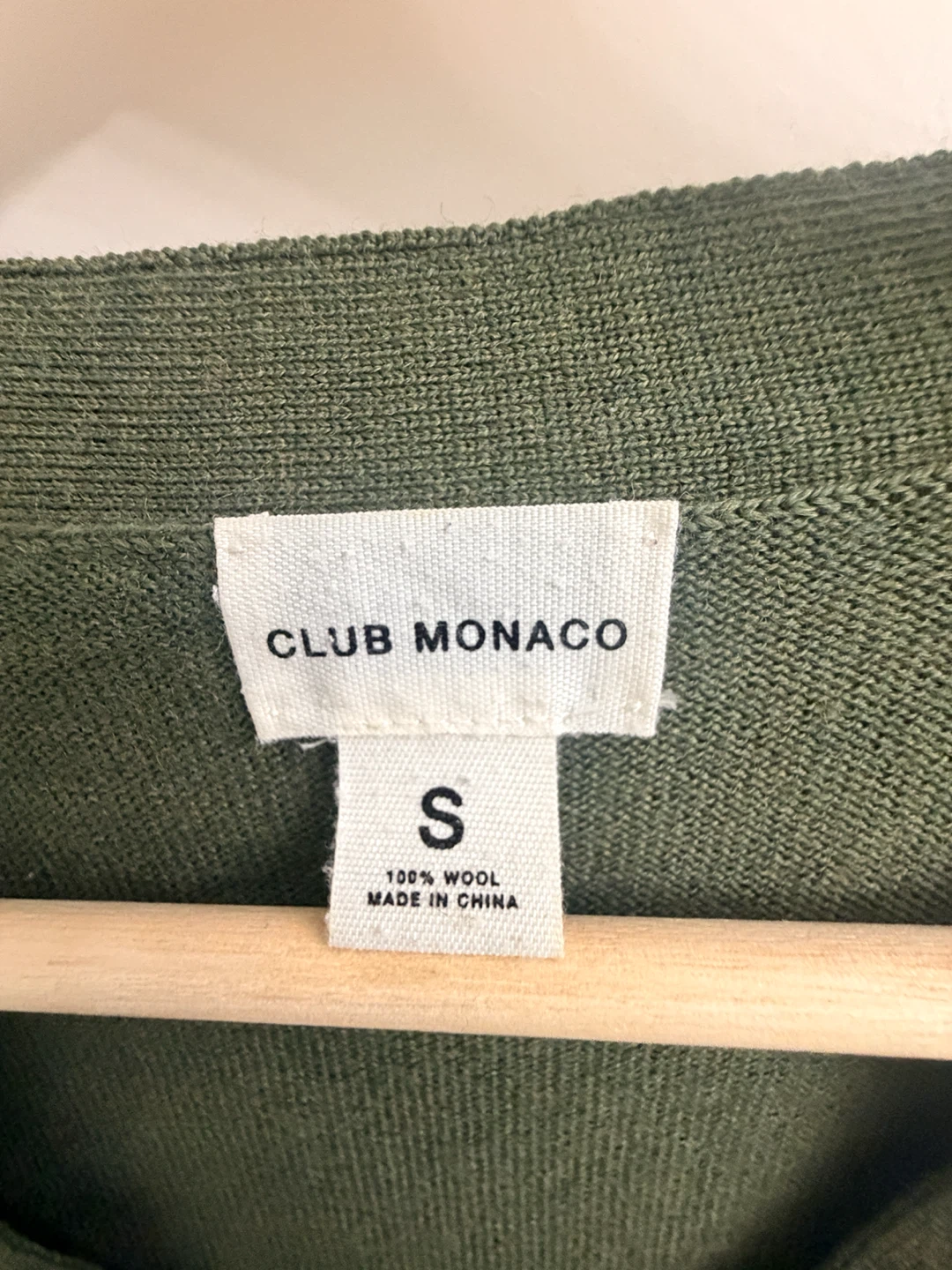 Club Monaco Olive Green Wool Cardigan - photo 2