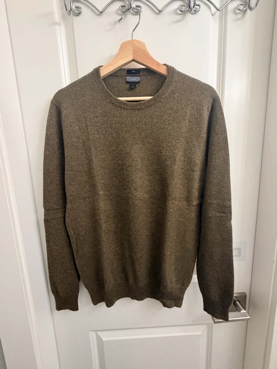 J.Crew Slim Fit Italian Cashmere Sweater - Green - Size M