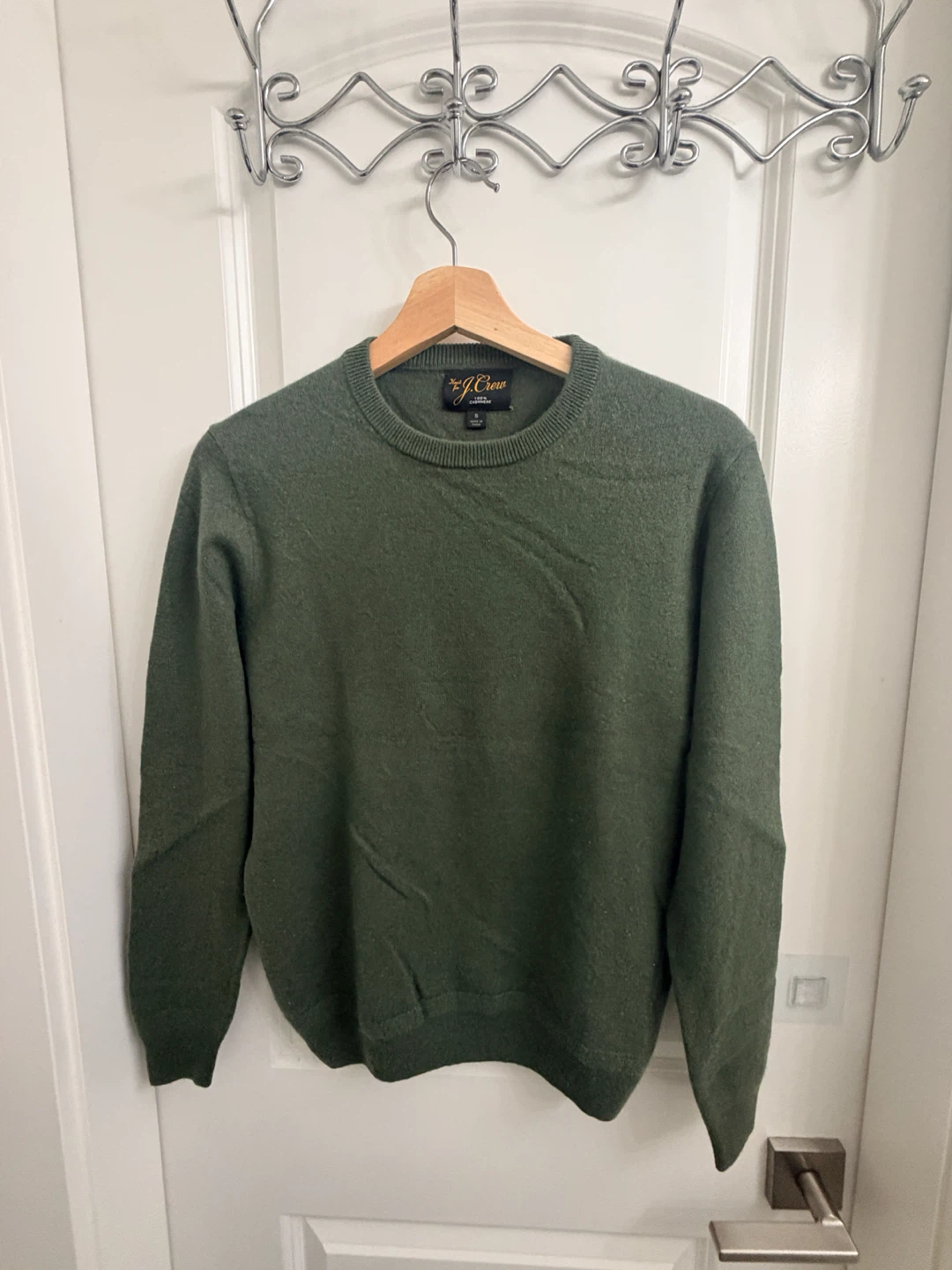 J.Crew 100% Cashmere Crewneck Sweater - Green