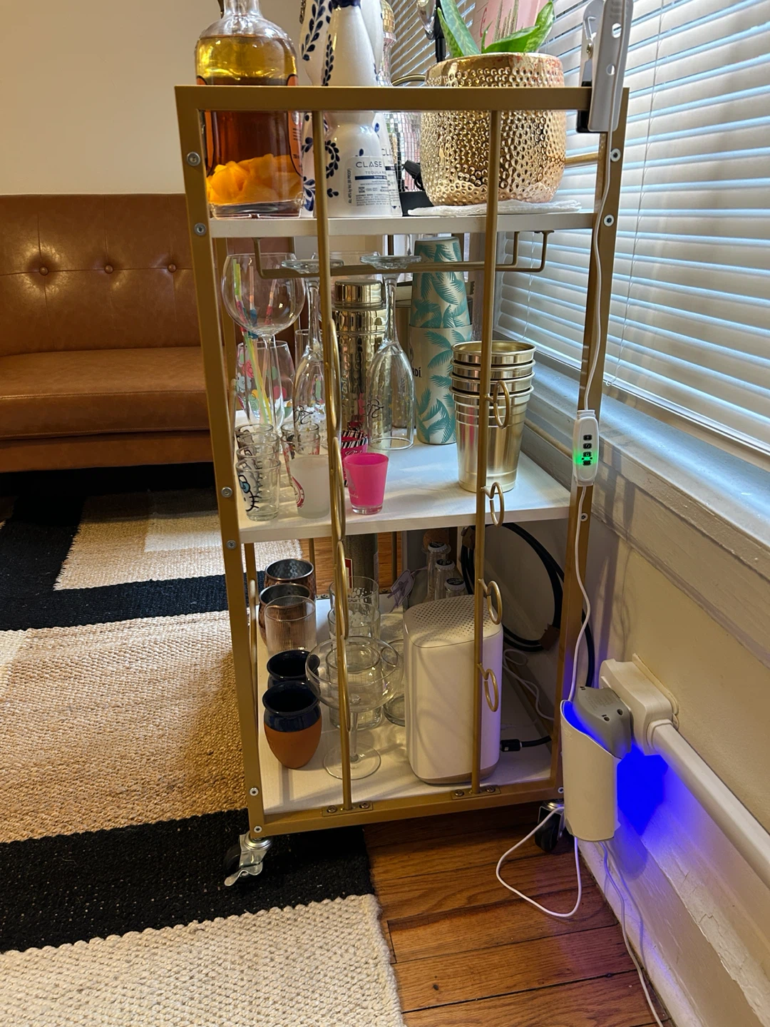 Gold Metal Bar Cart - photo 4