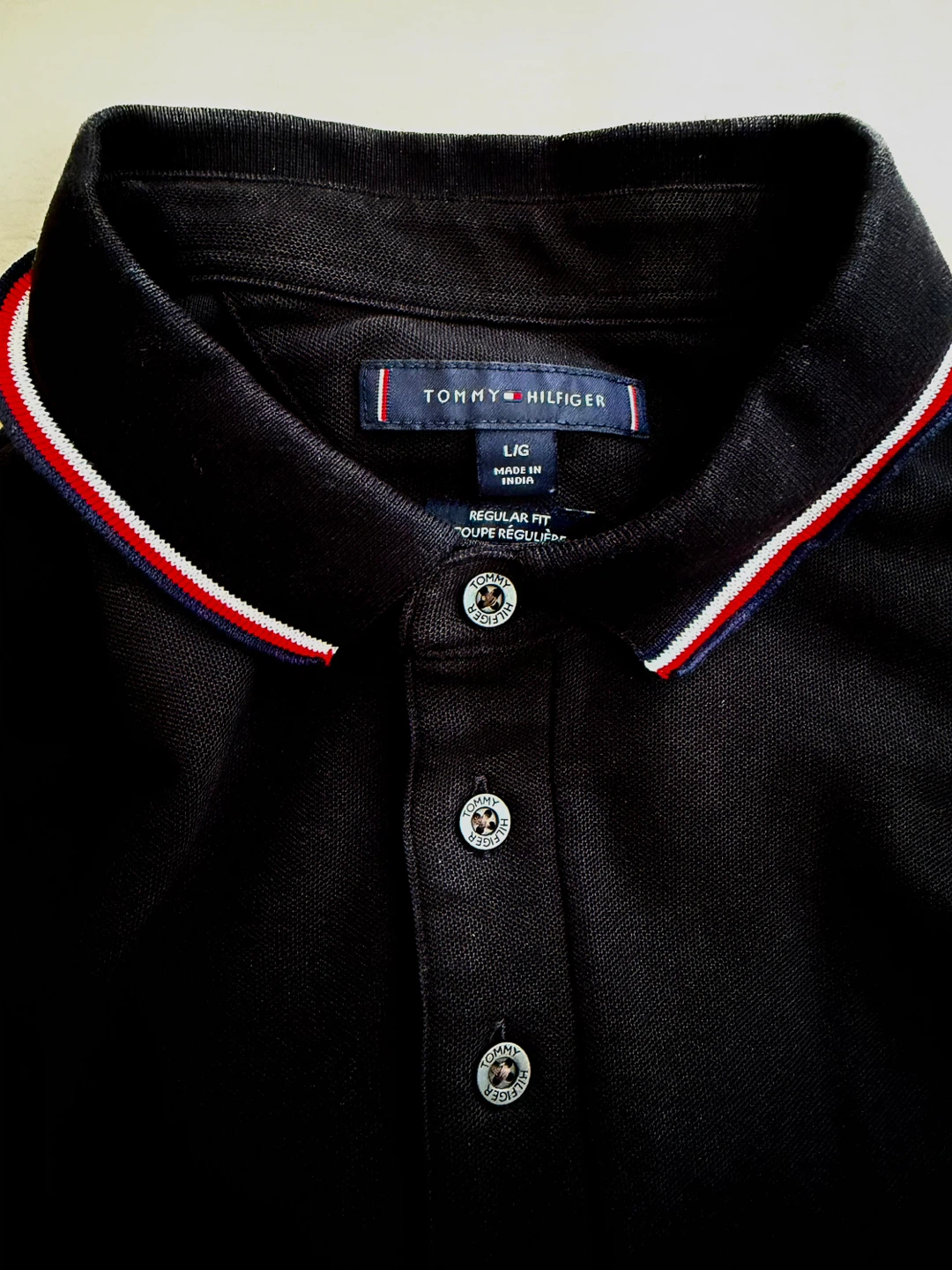 Black Men’s Hilfiger “L” Polo Sweater