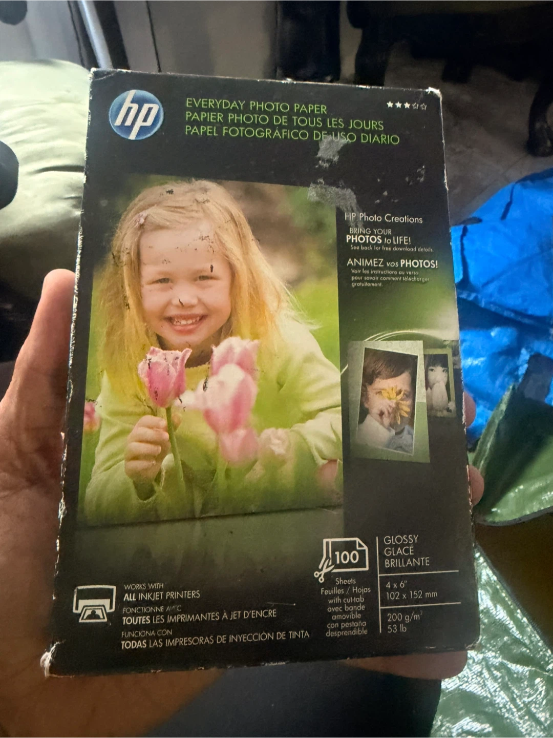 HP Everyday Glossy Photo Paper 4x6 100 Sheets