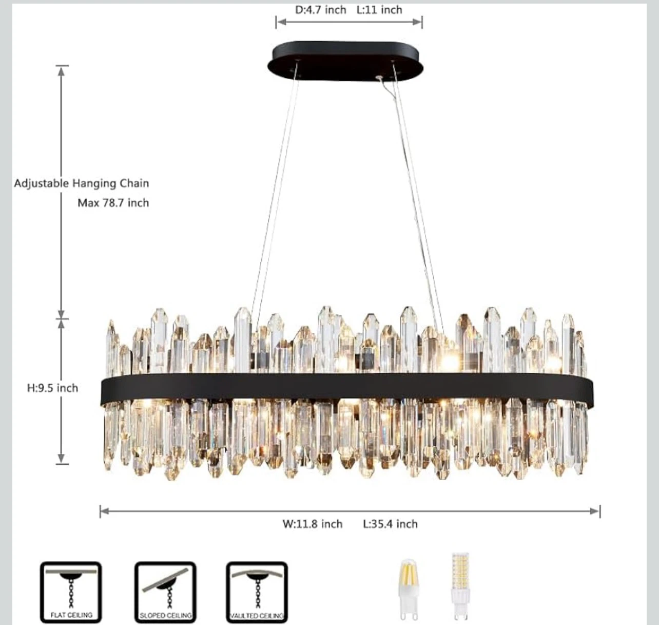 Lizztree Crystal Oval Chandelier - photo 5
