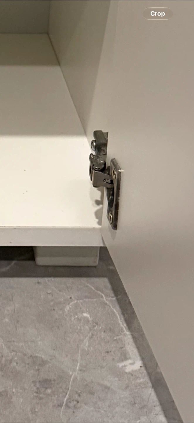 White storage cabinet with wire basket - photo 3