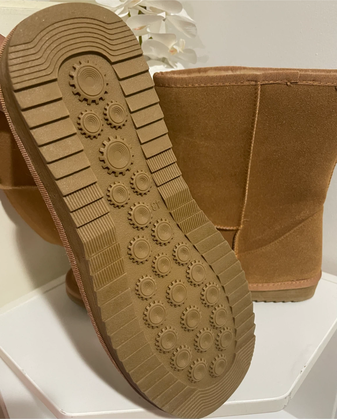 ACEVOG Brown Suede Winter Boots Size 43 - photo 3