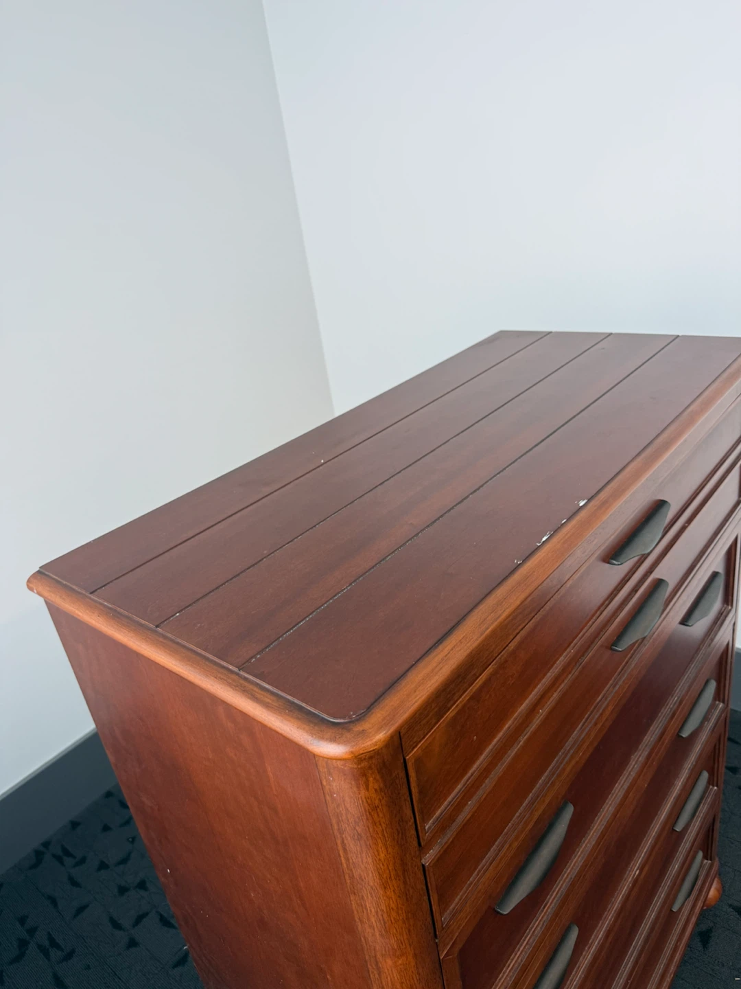 Cherry Finish 5-Drawer Dresser / Tall Bedroom Chest - photo 3
