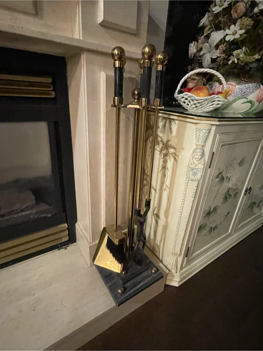 Brass Fireplace Tool Set