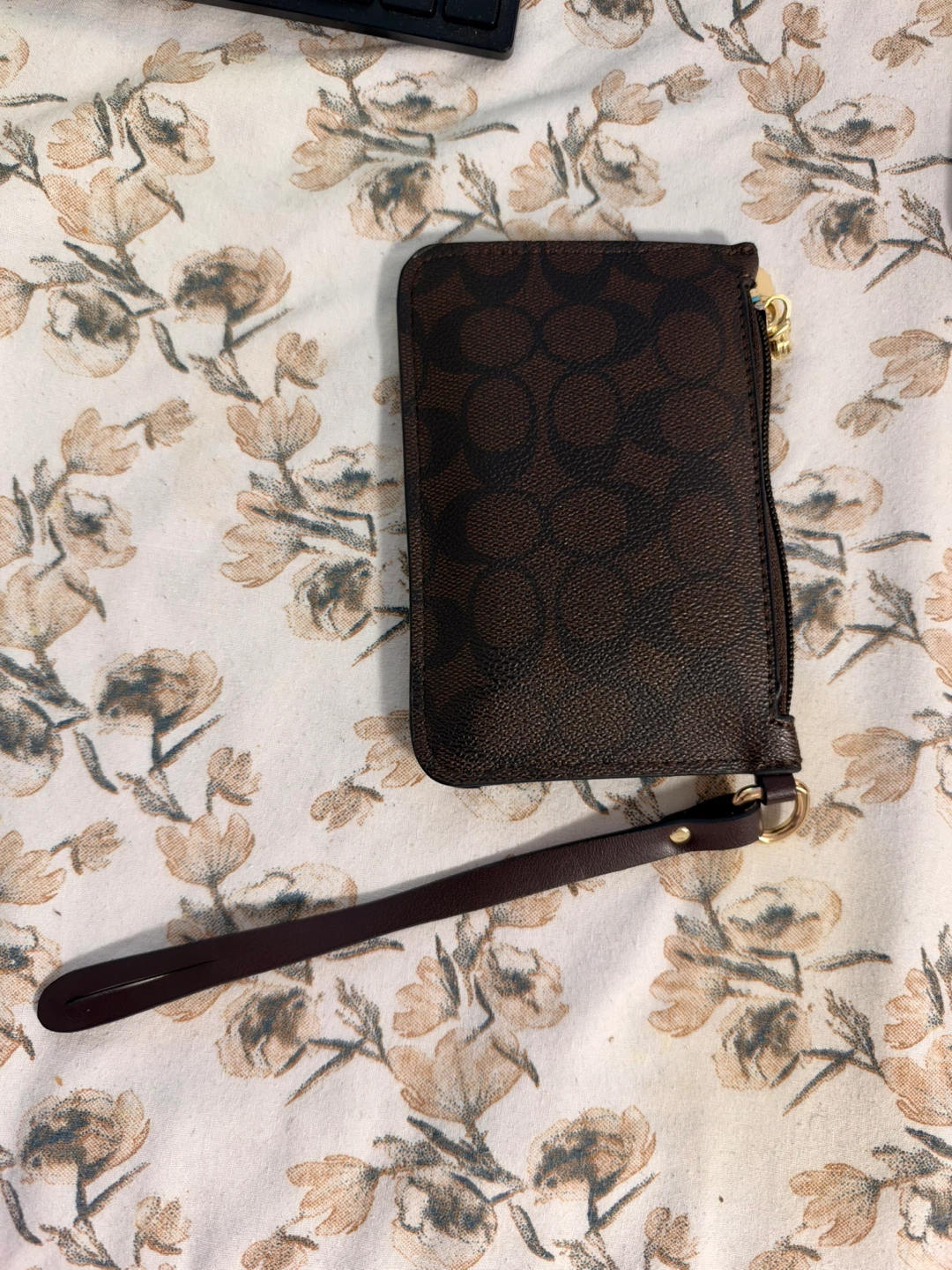 Coach Signature Print Wristlet