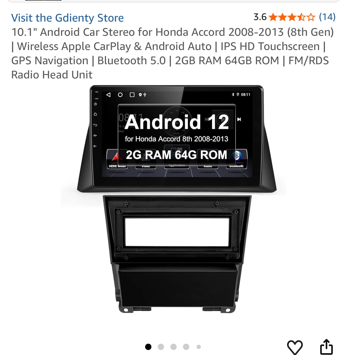 10.1" Android Car Stereo for Honda Accord 2008-2013