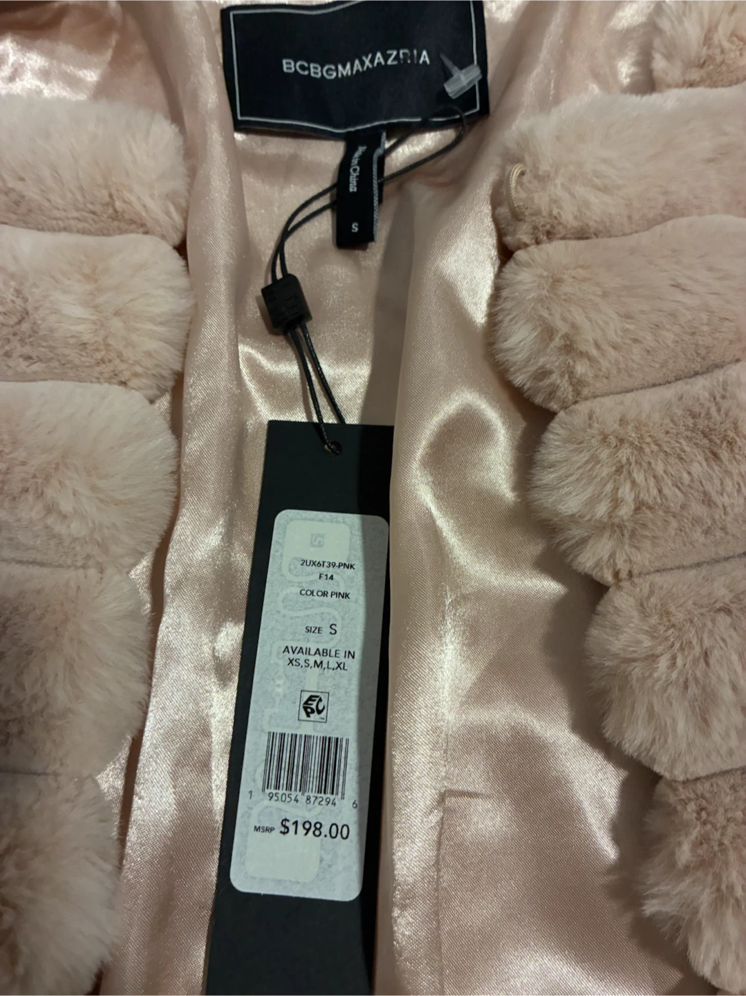BCBGMAXAZRIA Faux Fur Jacket Pink - photo 4