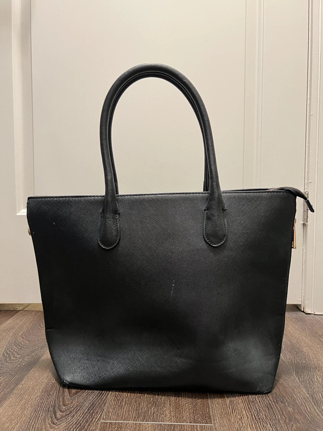 Black structured tote bag - photo 3