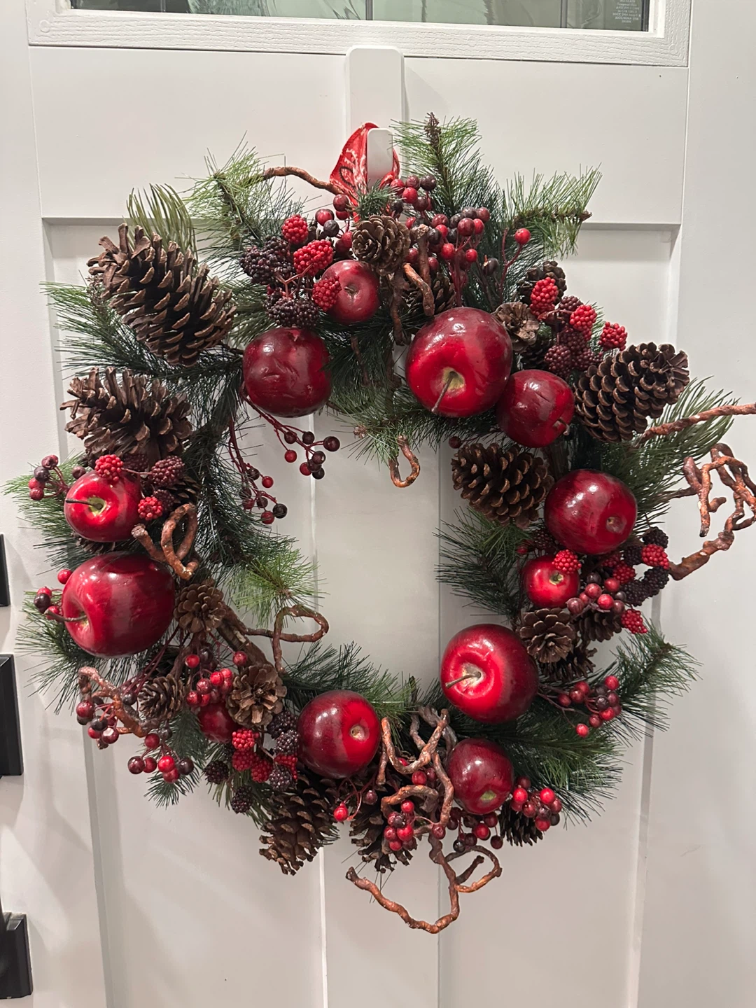 Artificial Apple and Pinecone Christmas Wreath