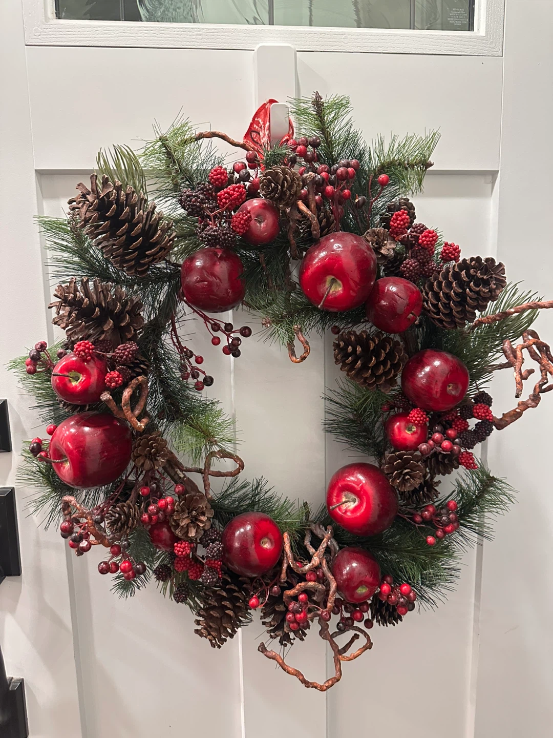 Artificial Apple and Pinecone Christmas Wreath - photo 2