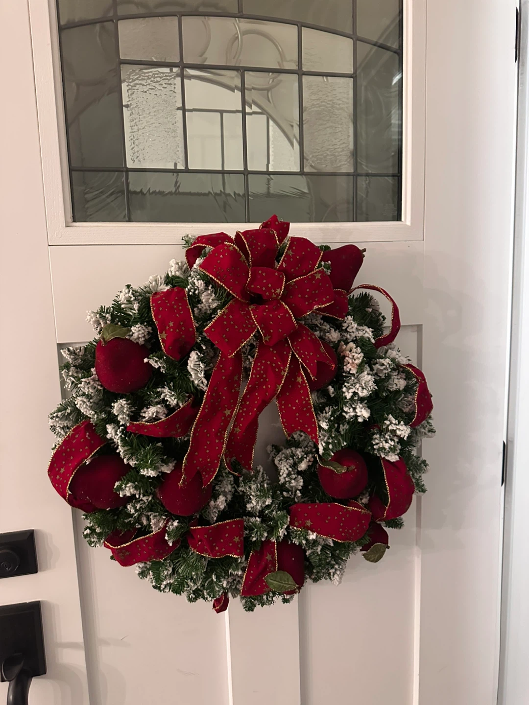 Festive Christmas Wreath with Red Pears - photo 3