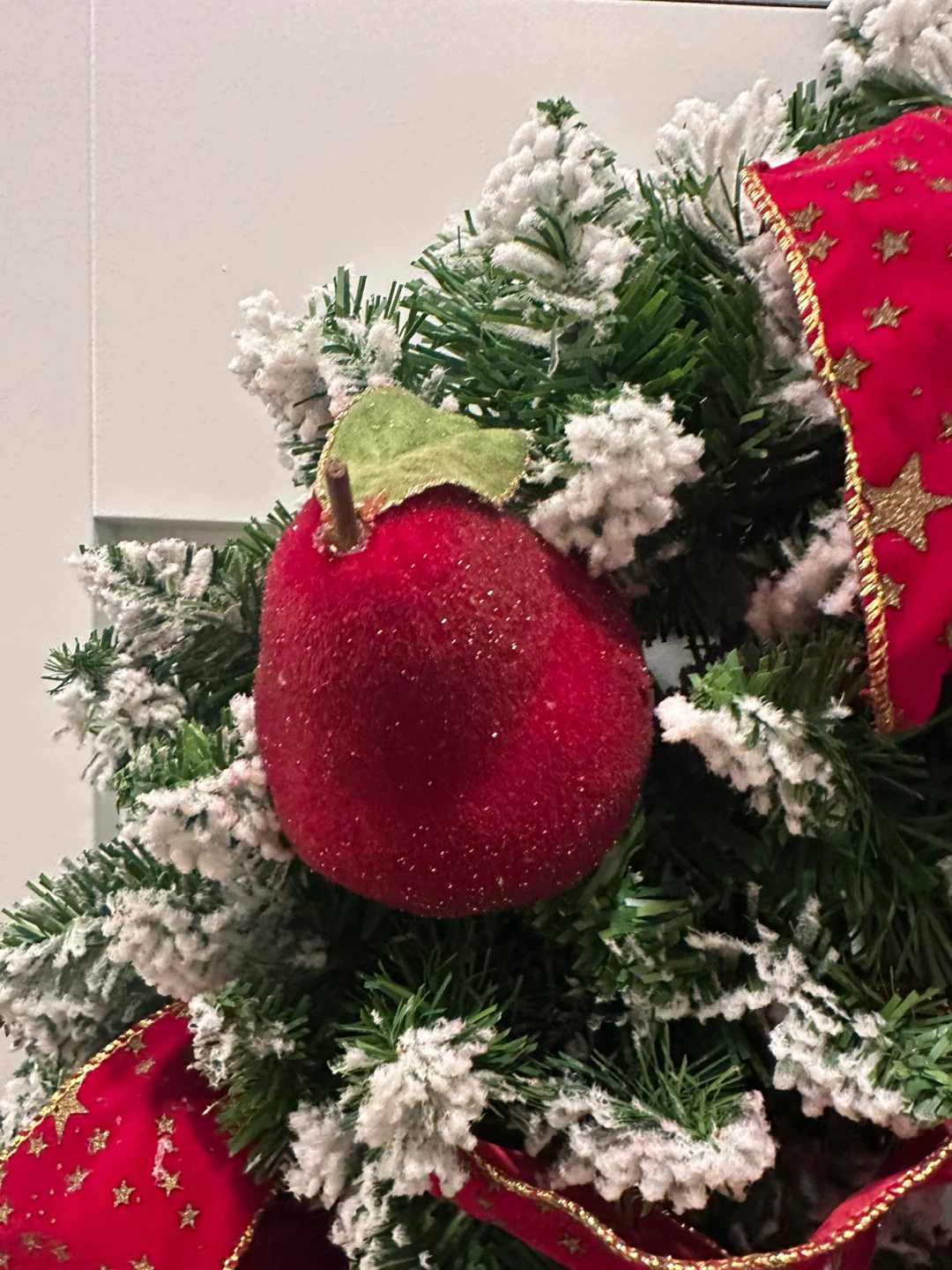 Festive Christmas Wreath with Red Pears - photo 4