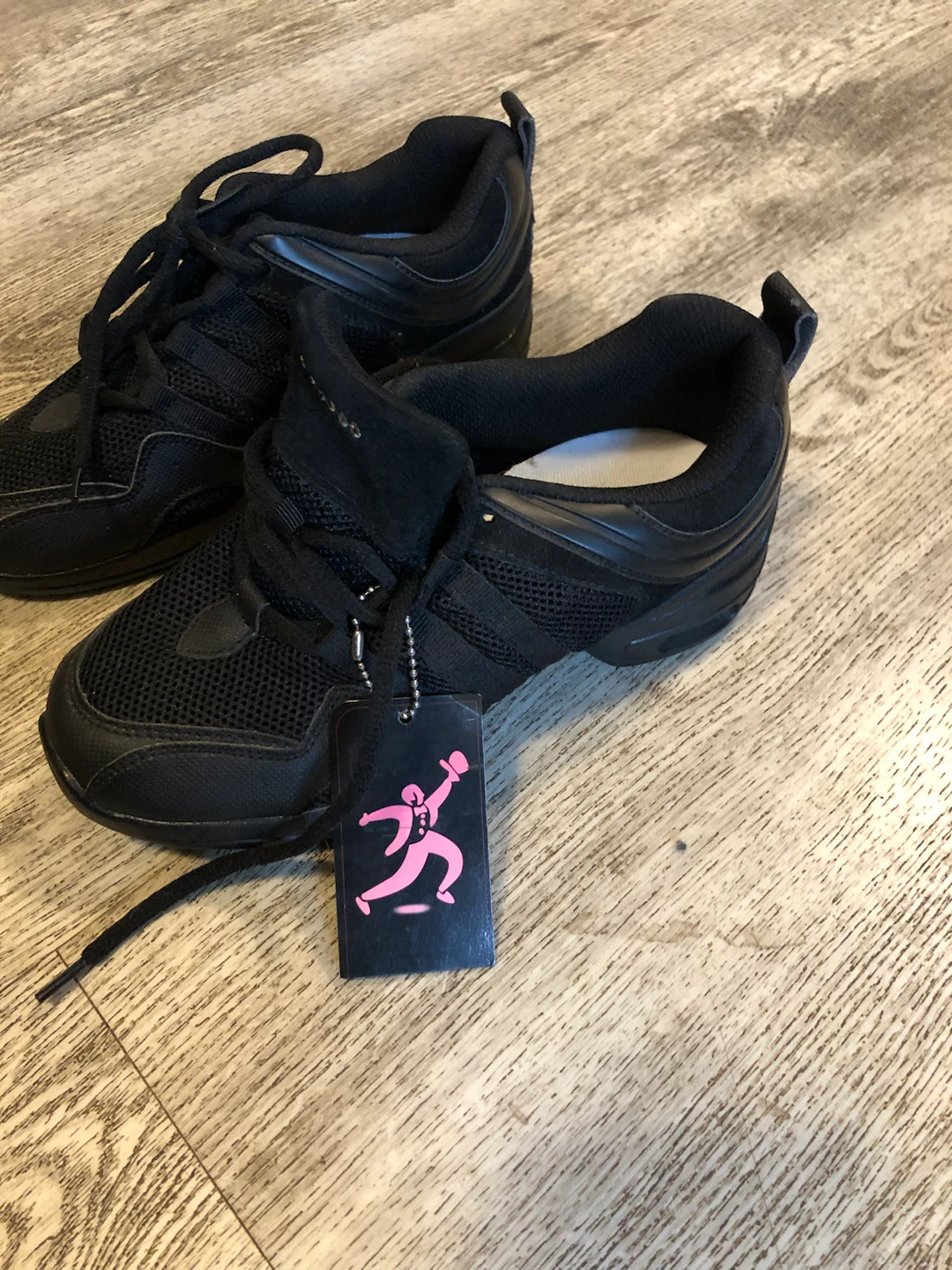 Lewoo black dance shoes size 38