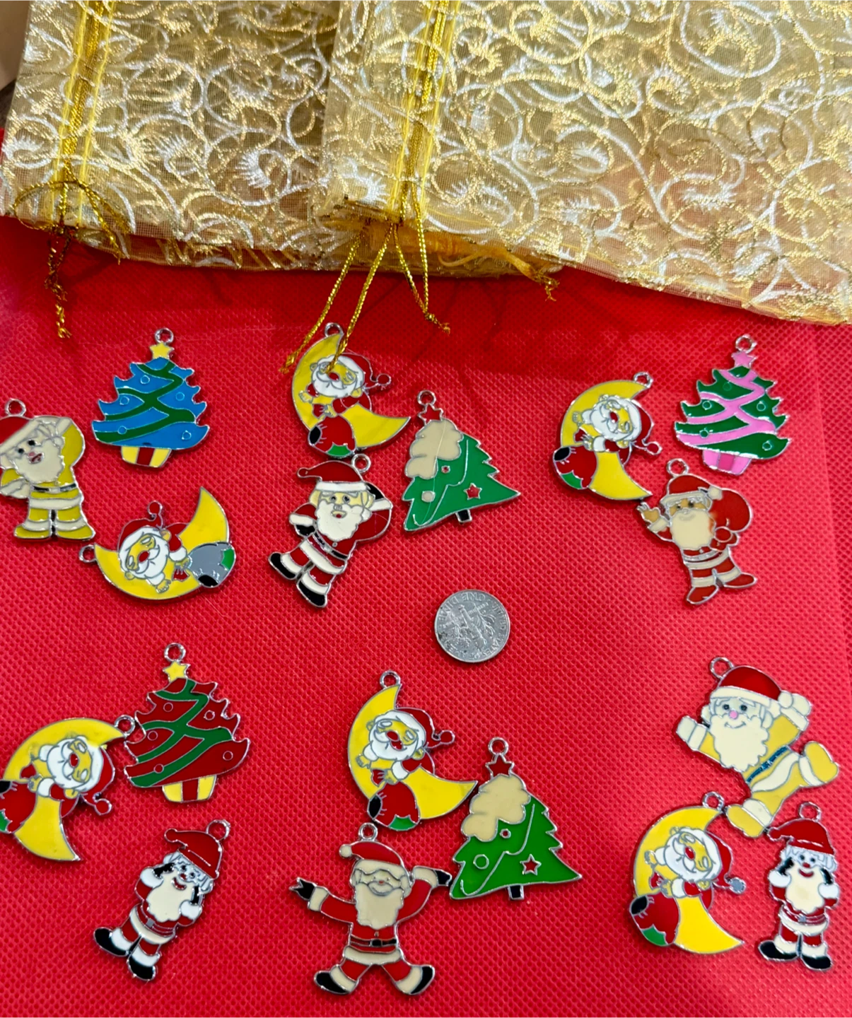 6 sets Christmas Enamel Charms  (3 pcs per set)