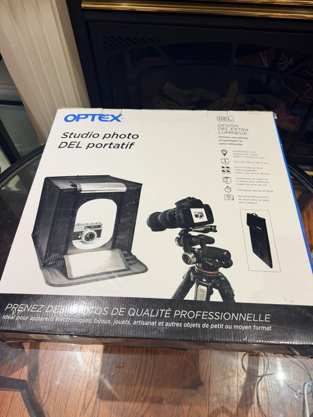 NEW Optex Portable LED Photo Studio Light Box 40x40cm - photo 3