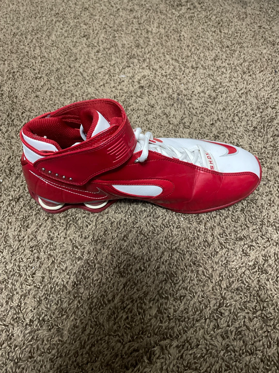 Nike Shox Elite Basketball Shoes - Red and White - photo 5