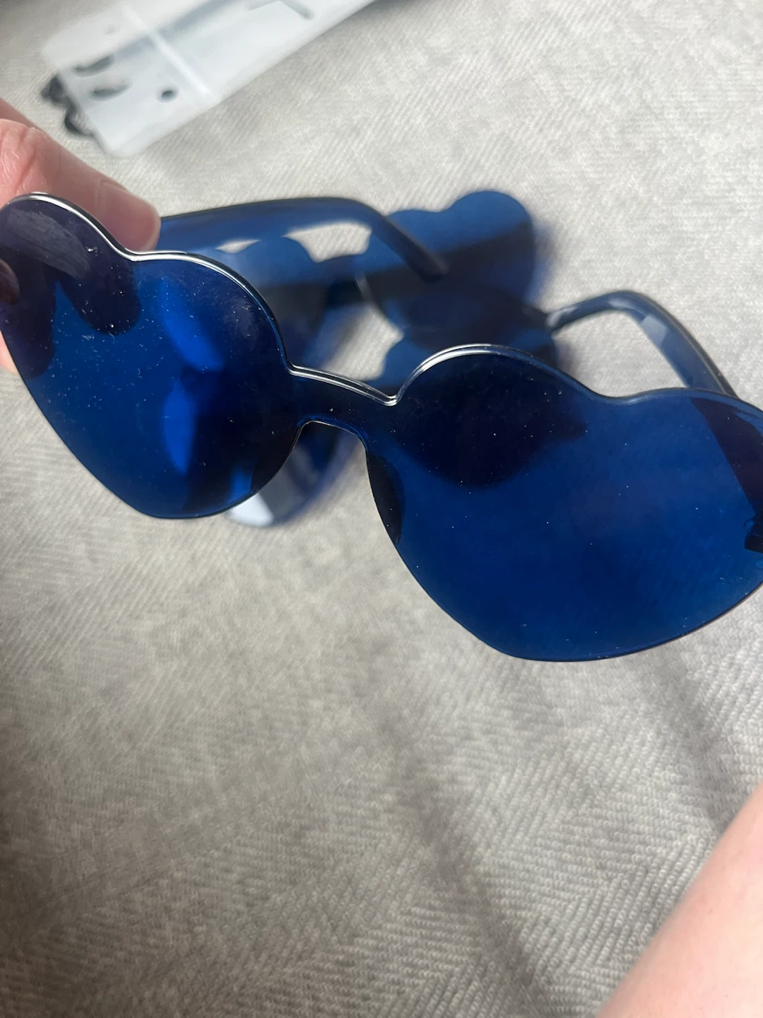 Bachlorette Set of 3 Blue Heart-Shaped Sunglasses - photo 3