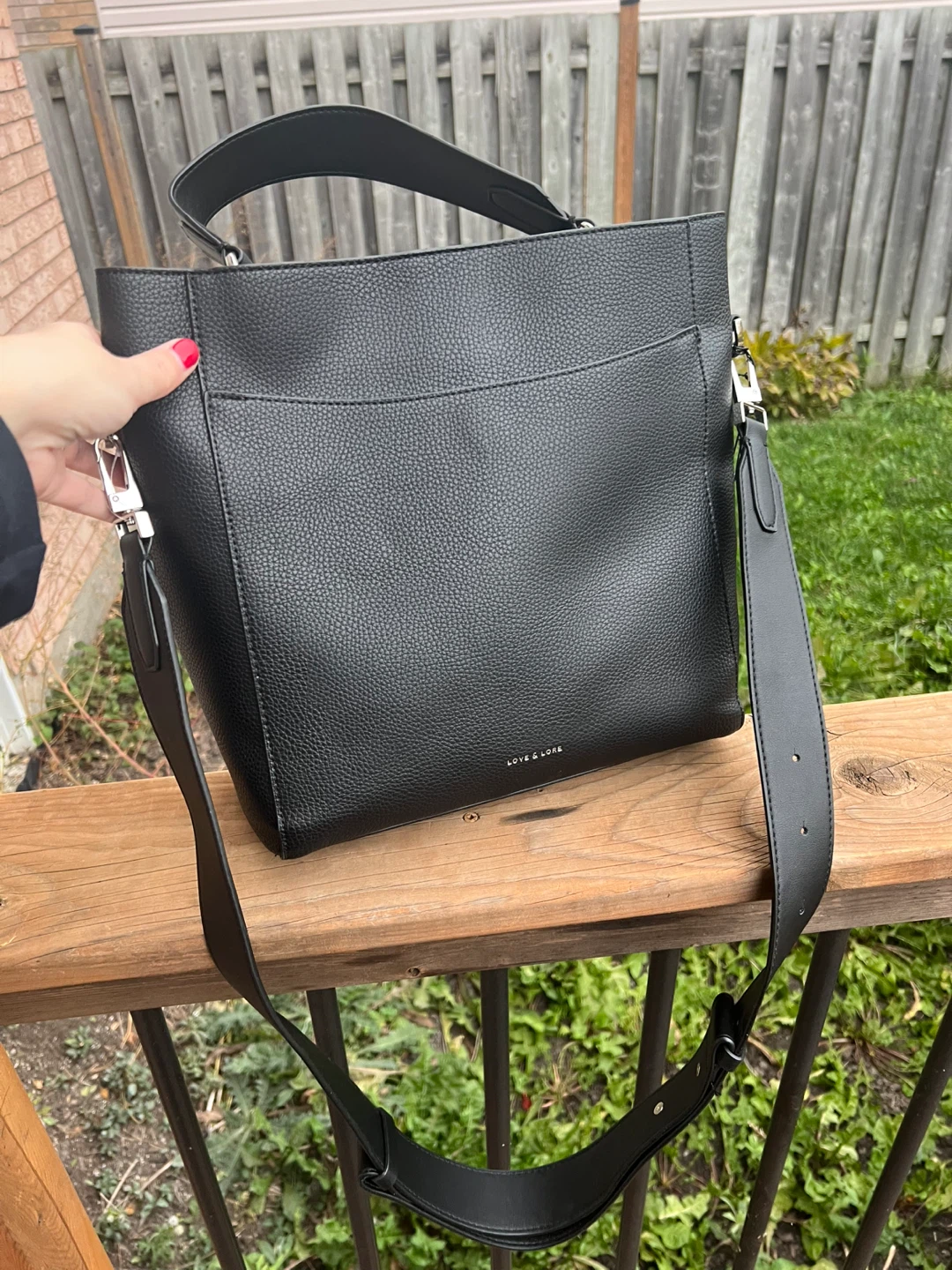 BNWT Love & Lore Black Tote Bag