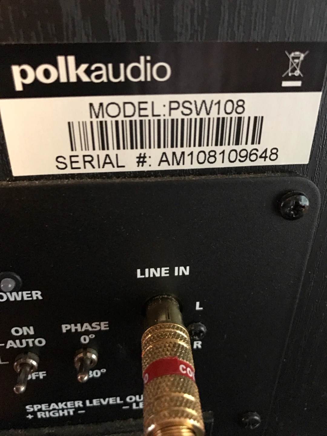 Polk Audio PSW108 Subwoofer