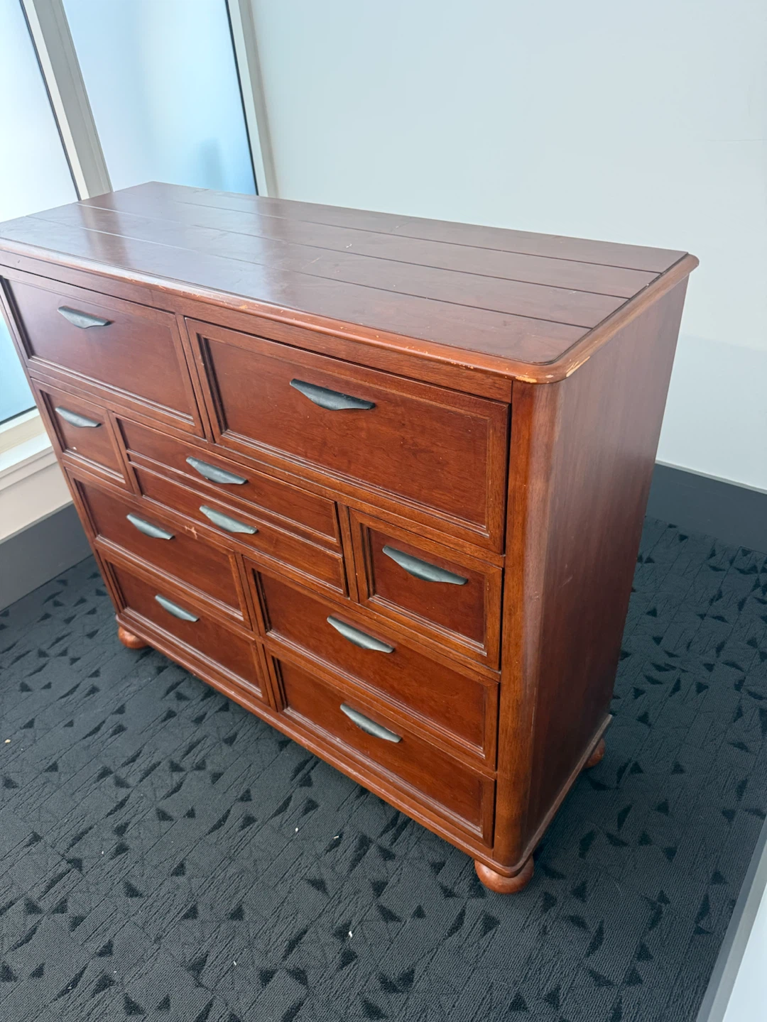 Cherry Finish 9-Drawer Dresser - photo 5
