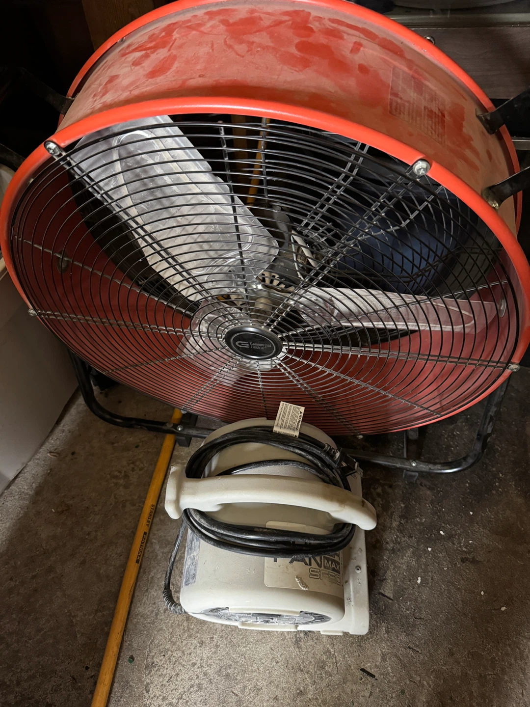 Commercial Electric High Velocity Drum Fan and Lasko Floor fan