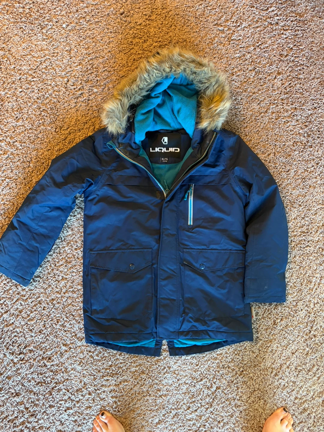Winter Jacket Blue Size Youth XL